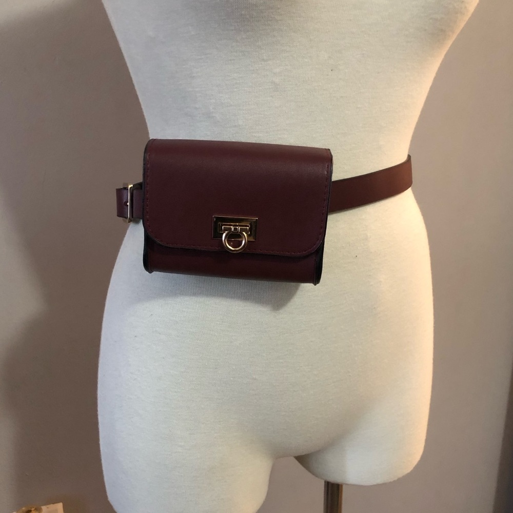 Faux leather belt bag/ crossbody bag